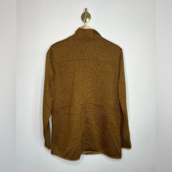 Eddie Bauer Long Fleece Snap Jacket Mustard - Picture 2 of 4